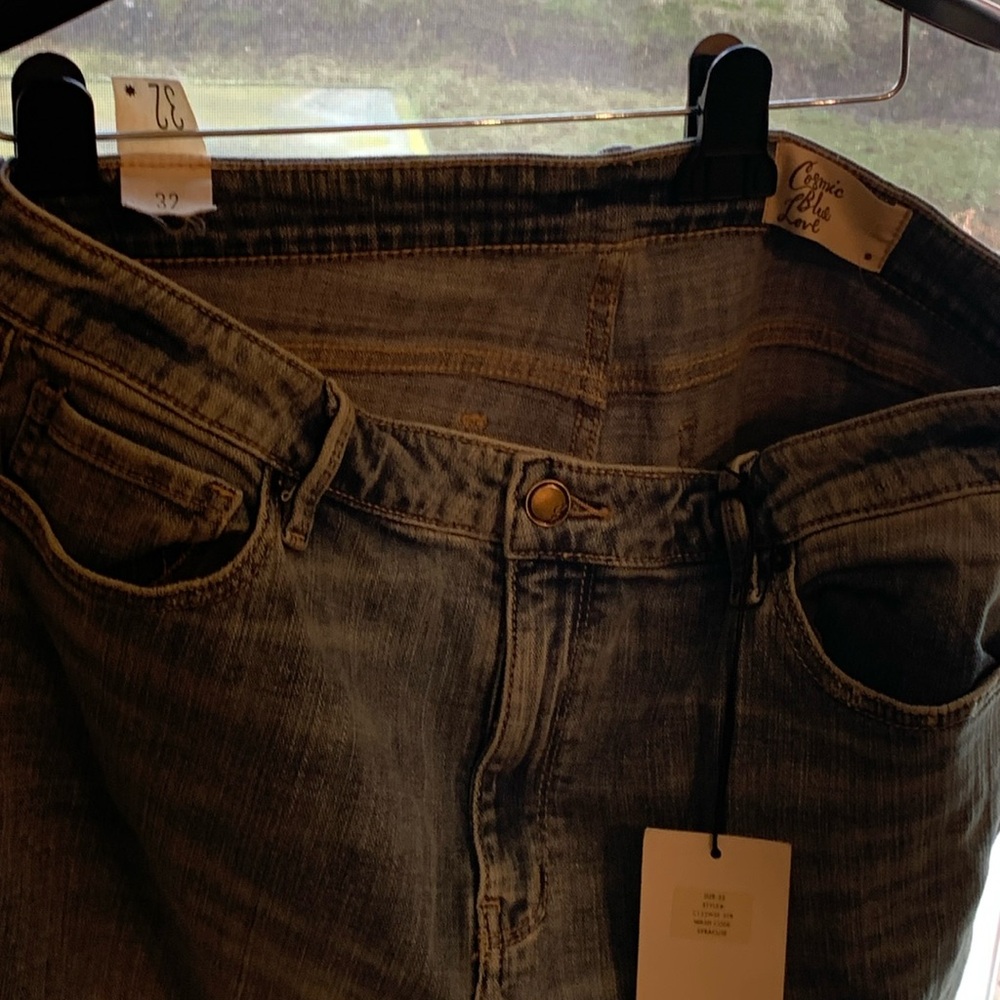 Cosmic Blue Love. Ginger Wide Leg Trouser Bootcut 14 Indigo